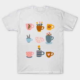 Flower tea cups T-Shirt